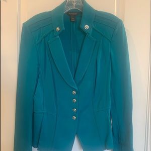 White House Black Market size 14 teal colored jacket